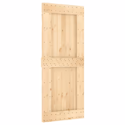 vidaXL Sliding Door Barn Door with Hardware Set Interior Door Solid Wood Pine