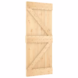 vidaXL Sliding Door with Hardware Set Interior Door Barn Door Solid Wood Pine - Additional view 2