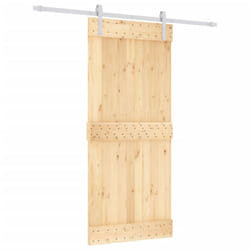 vidaXL Sliding Door with Hardware Set Interior Door Barn Door Solid Wood Pine