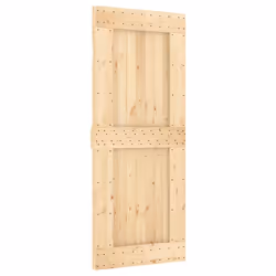 vidaXL Sliding Door with Hardware Set Interior Door Barn Door Solid Wood Pine - Additional view 2