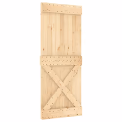 vidaXL Sliding Door Barn Door with Hardware Set Interior Door Solid Wood Pine
