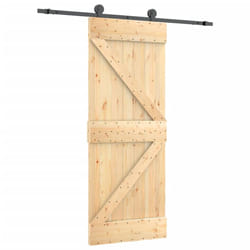 vidaXL Sliding Door with Hardware Set Interior Door Barn Door Solid Wood Pine
