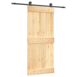vidaXL Sliding Door with Hardware Set Interior Door Barn Door Solid Wood Pine