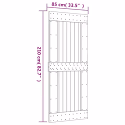 vidaXL Sliding Door with Hardware Set Interior Door Barn Door Solid Wood Pine