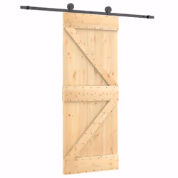vidaXL Sliding Door with Hardware Set Interior Door Barn Door Solid Wood Pine