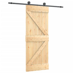 vidaXL Sliding Door with Hardware Set Interior Door Barn Door Solid Wood Pine