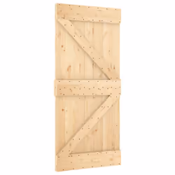 vidaXL Sliding Door with Hardware Set Interior Door Barn Door Solid Wood Pine