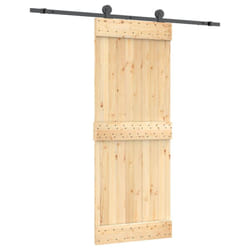 vidaXL Sliding Door with Hardware Set Interior Door Barn Door Solid Wood Pine