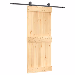 vidaXL Sliding Door with Hardware Set Interior Door Barn Door Solid Wood Pine