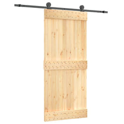 vidaXL Sliding Door with Hardware Set Interior Door Barn Door Solid Wood Pine