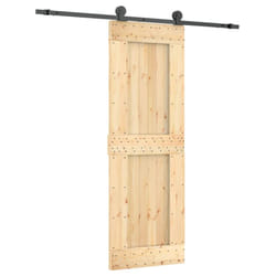 vidaXL Sliding Door with Hardware Set Interior Door Barn Door Solid Wood Pine