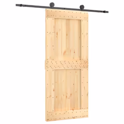 vidaXL Sliding Door with Hardware Set Interior Door Barn Door Solid Wood Pine