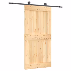 vidaXL Sliding Door with Hardware Set Interior Door Barn Door Solid Wood Pine