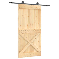 vidaXL Sliding Door with Hardware Set Interior Door Barn Door Solid Wood Pine