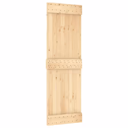 vidaXL Sliding Door Barn Door with Hardware Set Interior Door Solid Wood Pine