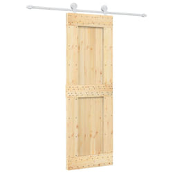 vidaXL Sliding Door Barn Door with Hardware Set Interior Door Solid Wood Pine