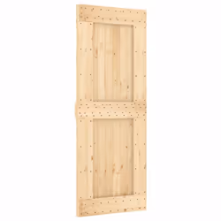 vidaXL Sliding Door Barn Door with Hardware Set Interior Door Solid Wood Pine