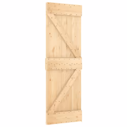 vidaXL Sliding Door Barn Door with Hardware Set Interior Door Solid Wood Pine