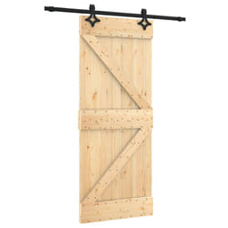 vidaXL Sliding Door Barn Door with Hardware Set Interior Door Solid Wood Pine