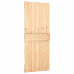 vidaXL Sliding Door Barn Door with Hardware Set Interior Door Solid Wood Pine - Additional view 4