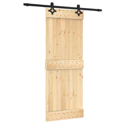 vidaXL Sliding Door Barn Door with Hardware Set Interior Door Solid Wood Pine