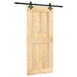 vidaXL Sliding Door Barn Door with Hardware Set Interior Door Solid Wood Pine