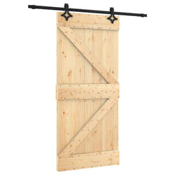 vidaXL Sliding Door with Hardware Set Interior Door Barn Door Solid Wood Pine
