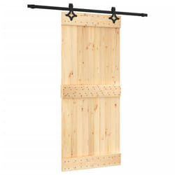 vidaXL Sliding Door with Hardware Set Interior Door Barn Door Solid Wood Pine