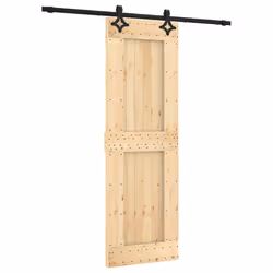 vidaXL Sliding Door with Hardware Set Interior Door Barn Door Solid Wood Pine