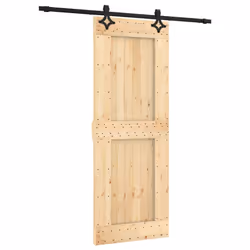 vidaXL Sliding Door with Hardware Set Interior Door Barn Door Solid Wood Pine