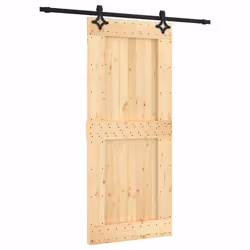vidaXL Sliding Door with Hardware Set Interior Door Barn Door Solid Wood Pine