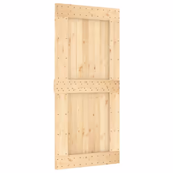 vidaXL Sliding Door with Hardware Set Interior Door Barn Door Solid Wood Pine - Additional view 2