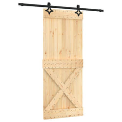 vidaXL Sliding Door with Hardware Set Interior Door Barn Door Solid Wood Pine