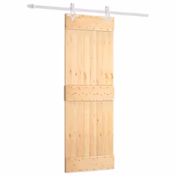 vidaXL Sliding Door with Hardware Set Interior Door Barn Door Solid Wood Pine