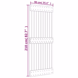 vidaXL Sliding Door with Hardware Set Interior Door Barn Door Solid Wood Pine