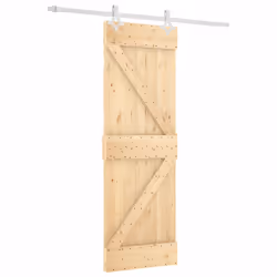 vidaXL Sliding Door with Hardware Set Interior Door Barn Door Solid Wood Pine