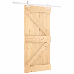 vidaXL Sliding Door with Hardware Set Interior Door Barn Door Solid Wood Pine