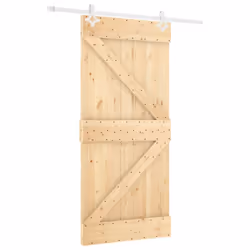 vidaXL Sliding Door with Hardware Set Interior Door Barn Door Solid Wood Pine