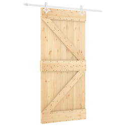 vidaXL Sliding Door with Hardware Set Interior Door Barn Door Solid Wood Pine