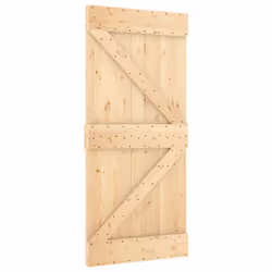 vidaXL Sliding Door with Hardware Set Interior Door Barn Door Solid Wood Pine