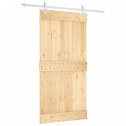 vidaXL Sliding Door with Hardware Set Interior Door Barn Door Solid Wood Pine