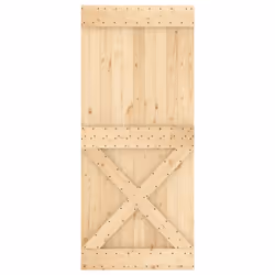 vidaXL Sliding Door with Hardware Set Interior Door Barn Door Solid Wood Pine