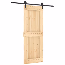 vidaXL Sliding Door with Hardware Set Interior Door Barn Door Solid Wood Pine