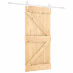 vidaXL Sliding Door with Hardware Set Interior Door Barn Door Solid Wood Pine