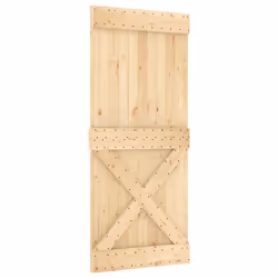vidaXL Sliding Door with Hardware Set Interior Door Barn Door Solid Wood Pine - Additional view 2