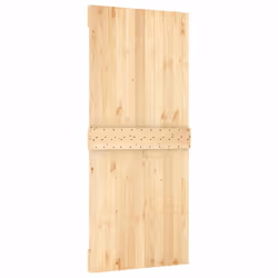vidaXL Sliding Door with Hardware Set Interior Door Barn Door Solid Wood Pine - Additional view 4