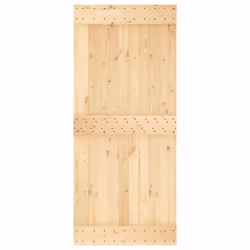 vidaXL Sliding Door with Hardware Set Interior Door Barn Door Solid Wood Pine - Additional view 4