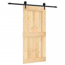 vidaXL Sliding Door with Hardware Set Interior Door Barn Door Solid Wood Pine