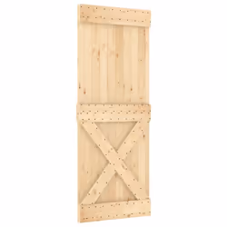 vidaXL Sliding Door with Hardware Set Interior Door Barn Door Solid Wood Pine