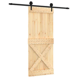 vidaXL Sliding Door with Hardware Set Interior Door Barn Door Solid Wood Pine